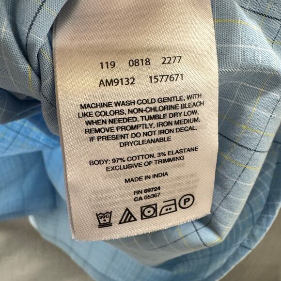 Columbia Shirt Mens XXL 2XL Blue Plaid Button Down Rapid Rivers Short Sleeve NEW - Picture 6 of 7